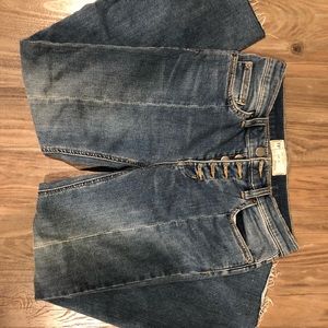 Free People high waisted crop flare jeans